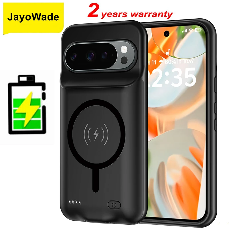 10000mah New Wireless Battery Charger Case for Google Pixel 9 10 Pro XL 9A Magnetic Power Bank External Battery Charging Cover