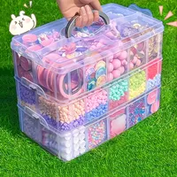 3-layer 18 Compartment Transparent Storage Box, Jewelry and Toy Storage Box, Suitable for Kitchen, Jewelry Organizer