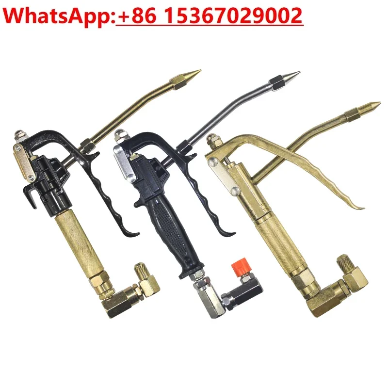 High pressure pneumatic universal butter gun, soft and hard pipe, pneumatic butter gun head, flat nozzle, flat nozzle