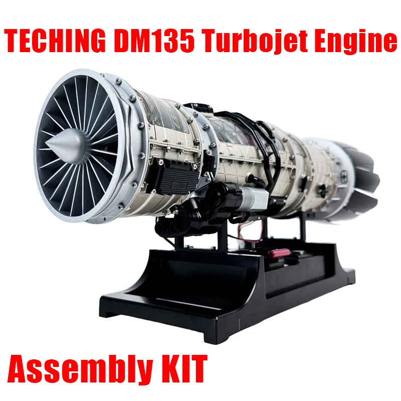TECHING DM135 Turbojet Engine Assembly Kit - DIY Metal Fighter Assembly Model Toy