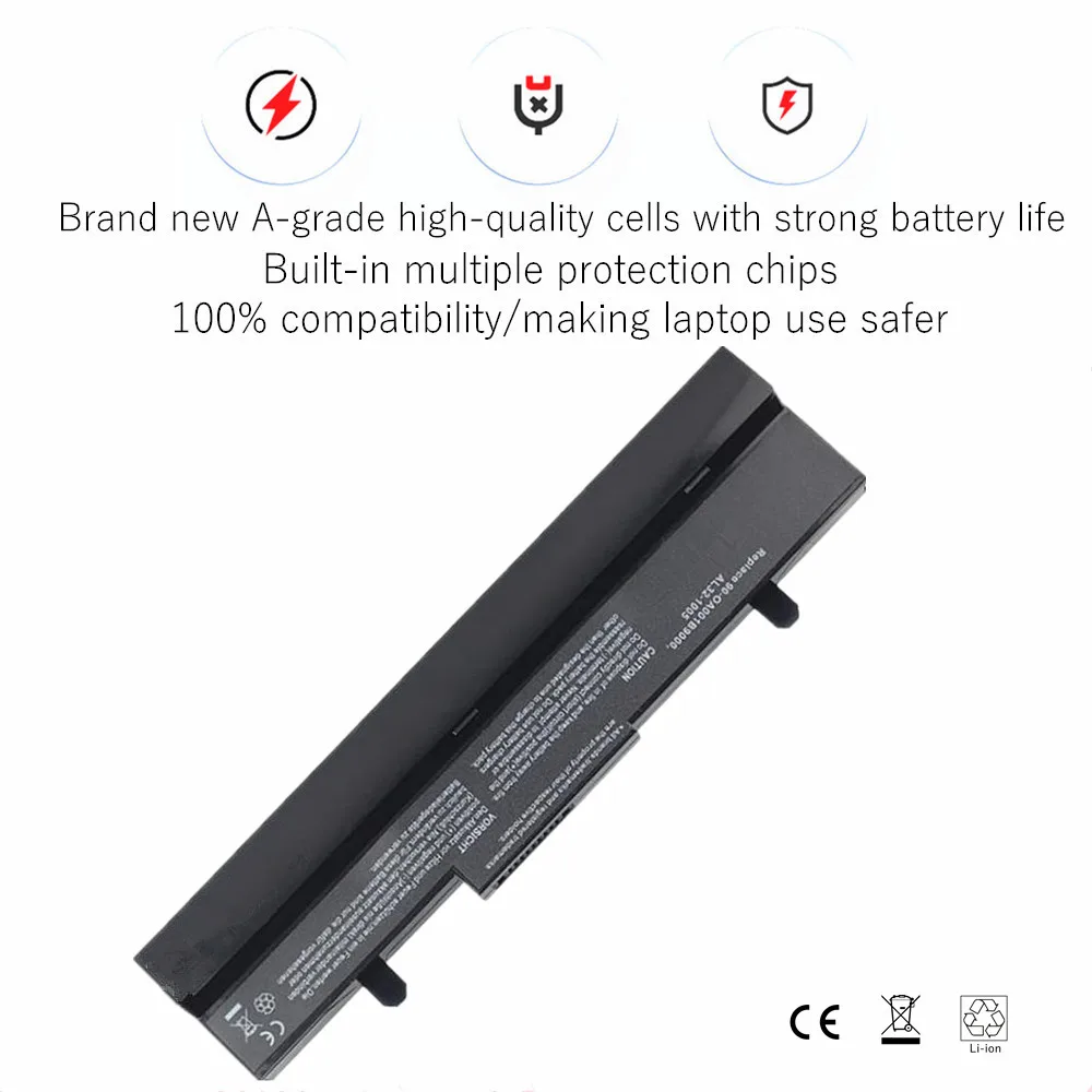 AL31-1005 AL32-1005 Laptop battery for Asus Eee PC R100 1001 1001HA 1001P 1005 1005H 1005P 1005HA PL32-1005 ML31-1005 ML32-1005