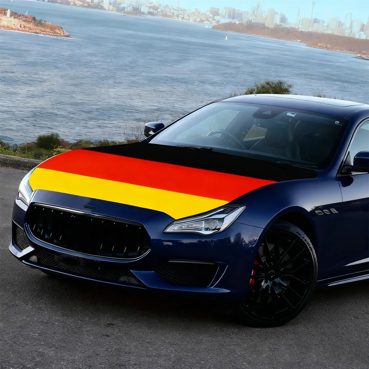 German Hood Flag Cover 155 Cm X 115 Cm, Patriotic Car, for Car Decor, Germany Flag Car Hat Banner Decoration Accessory