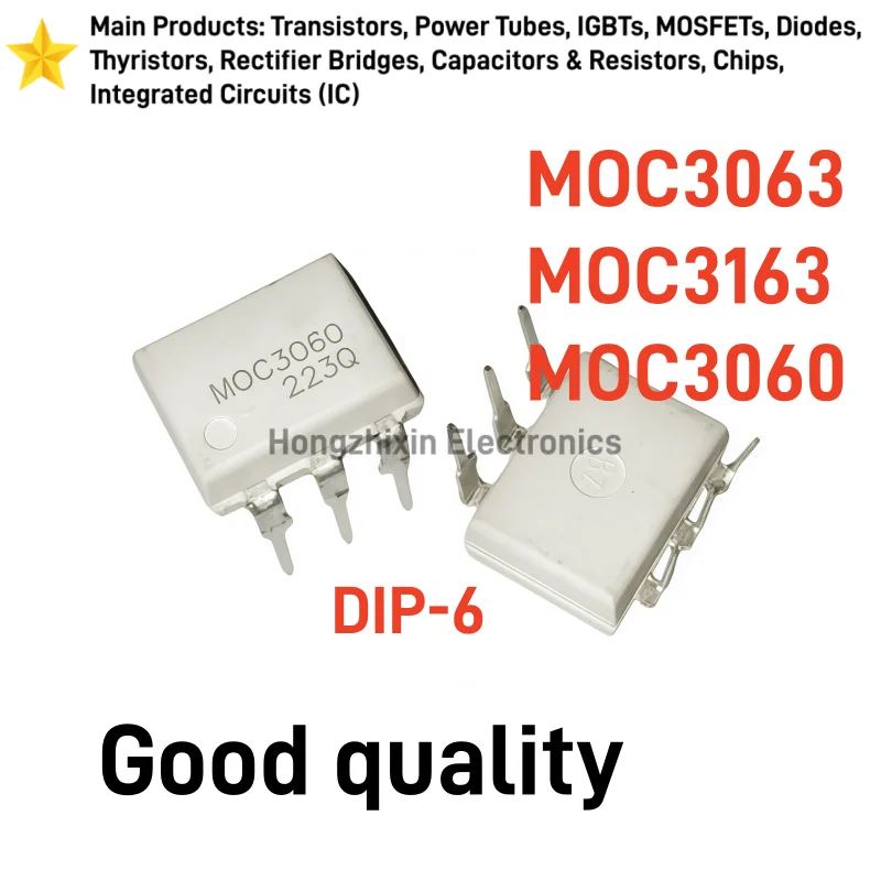 10PCS NEW White MOC3063 MOC3163 MOC3060 DIP-6 Direct insertion thyristor driven optocoupler