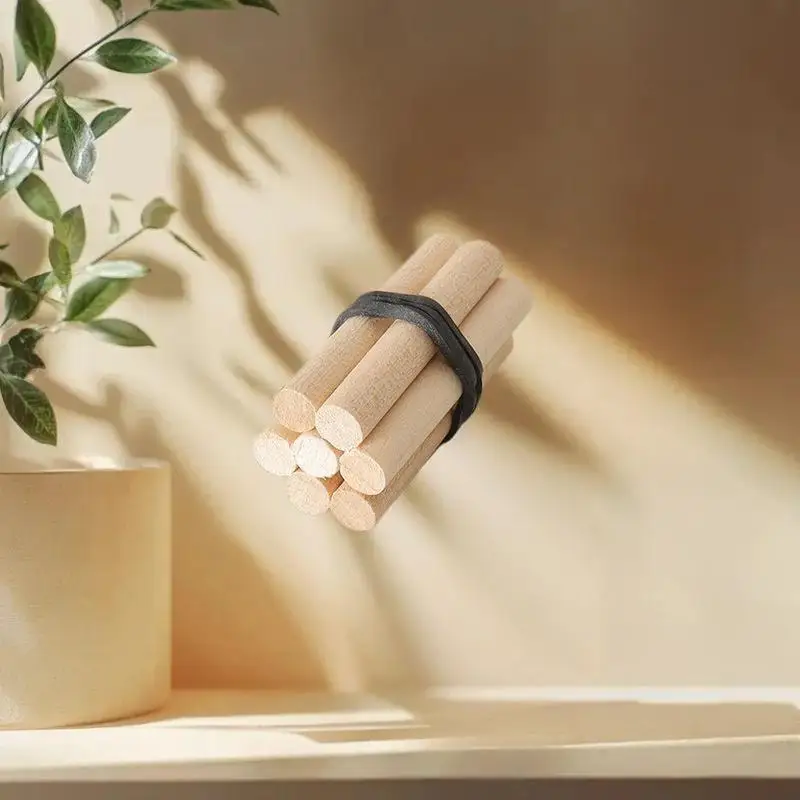 1/12 Scale Pretend Play Firewood Toy Set, Pack of 5, Doll House Accessory for Camping Scenario Decoration