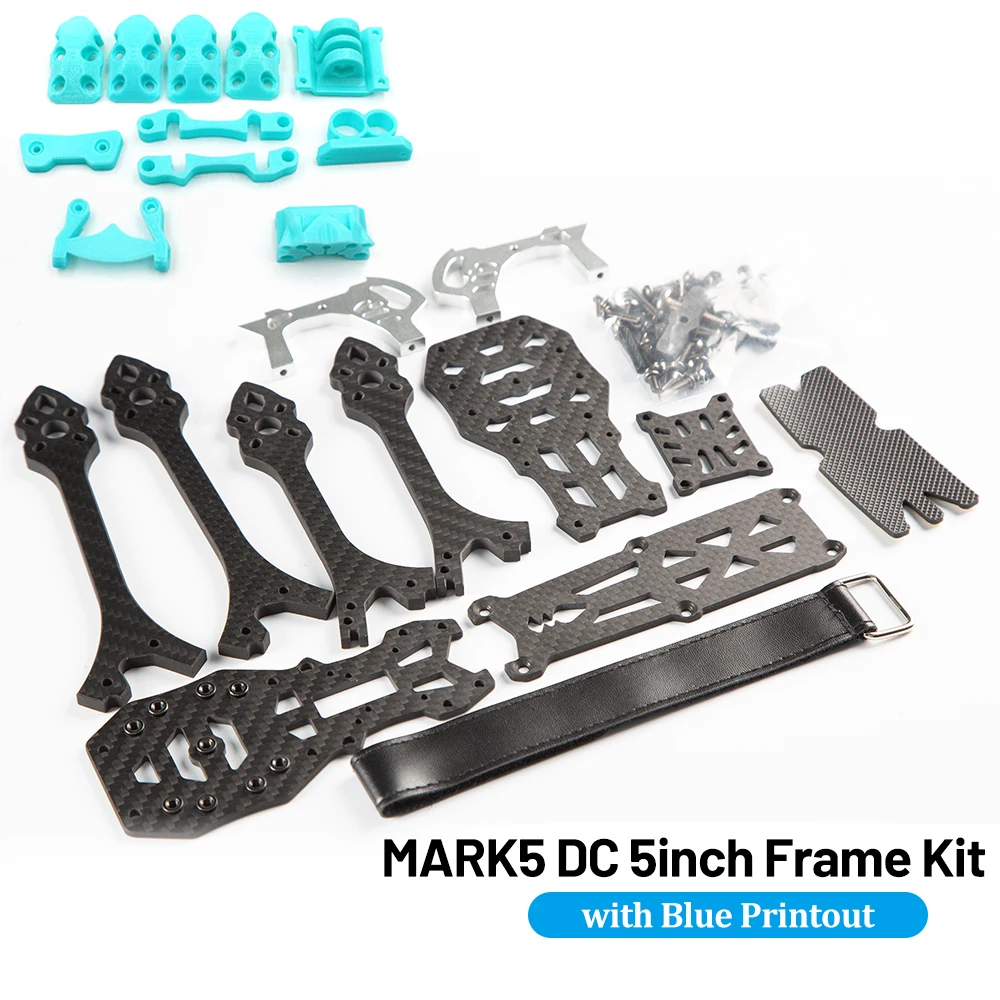MK5 Mark5 HD Frame Kit 5inch 225mm Wheelbase Carbon Fiber Frame for Freestyle Racing RC DIY FPV Racing Drone Mark 5