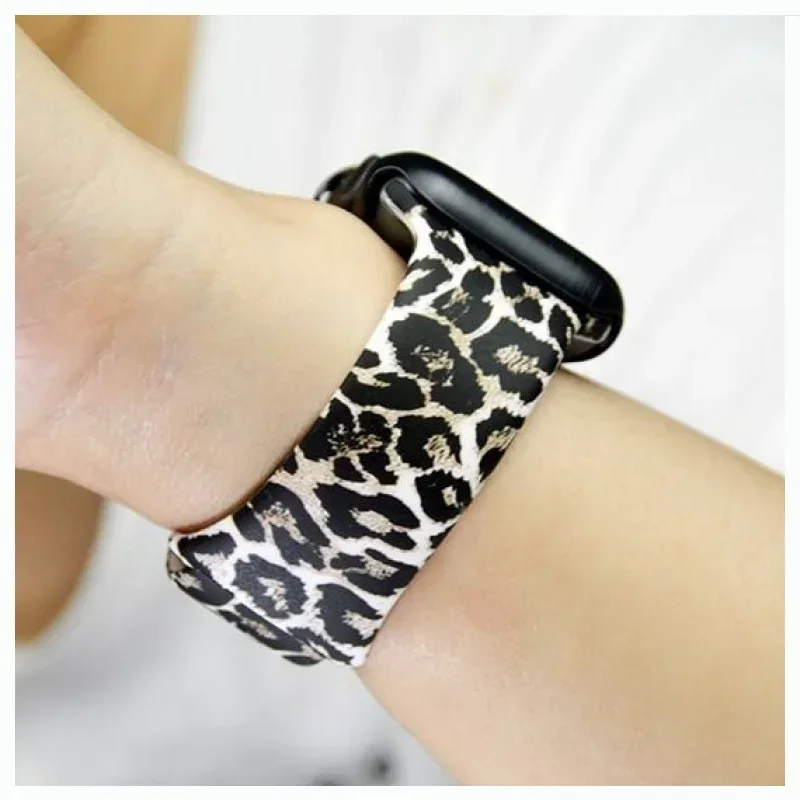 leopard strap for Apple watch band 44mm 45mm 49mm 40mm 45 Silicone bracelet belt iwatch series Ultra 2/9 8 7 6 SE 5 accessories