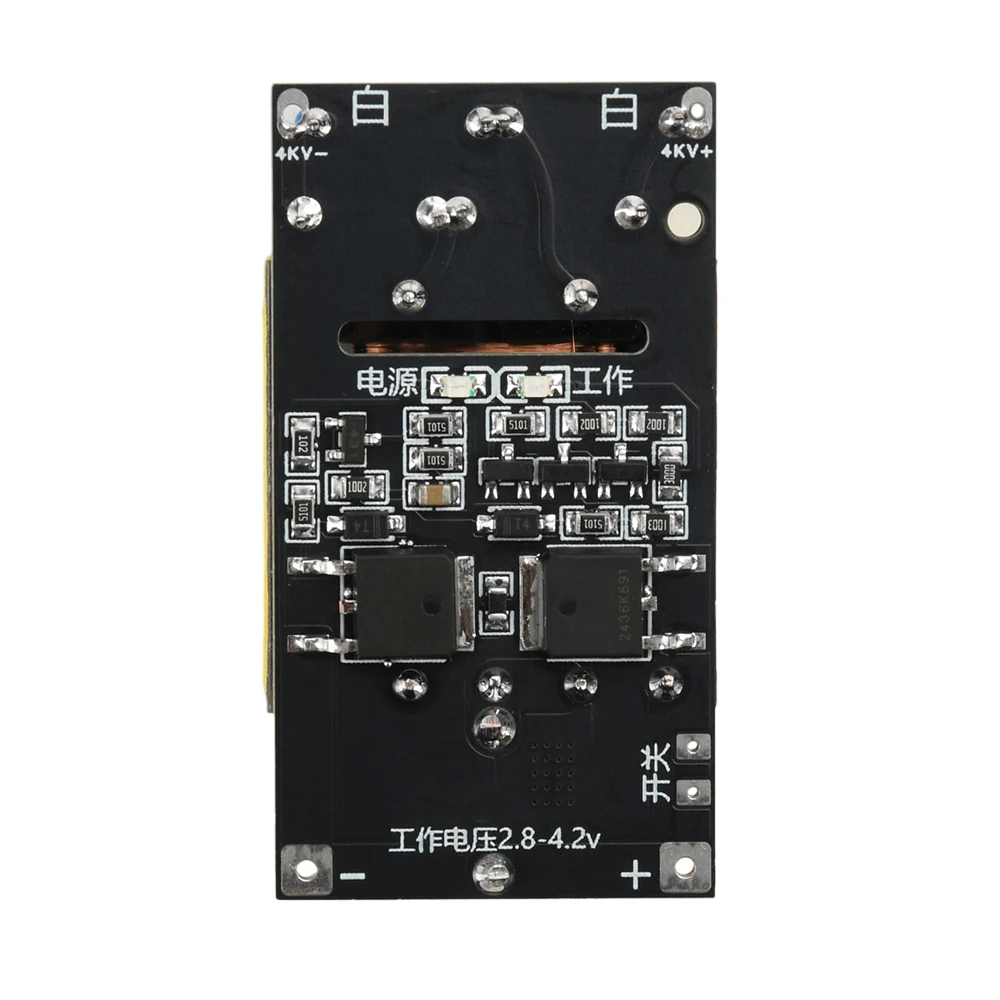 Placa de circuito elétrica para matar mosquitos, dc 3.7v-4000v 60w, alta tensão, faça você mesmo, arco violento poderoso, módulo elétrico de batida de mosquitos