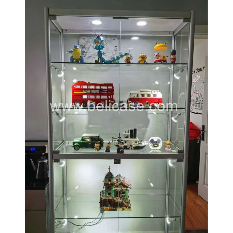 Personalizado LED Light Glass Display Cabinet, loja de varejo Boutique móveis, extravagante Showcase, contador para venda