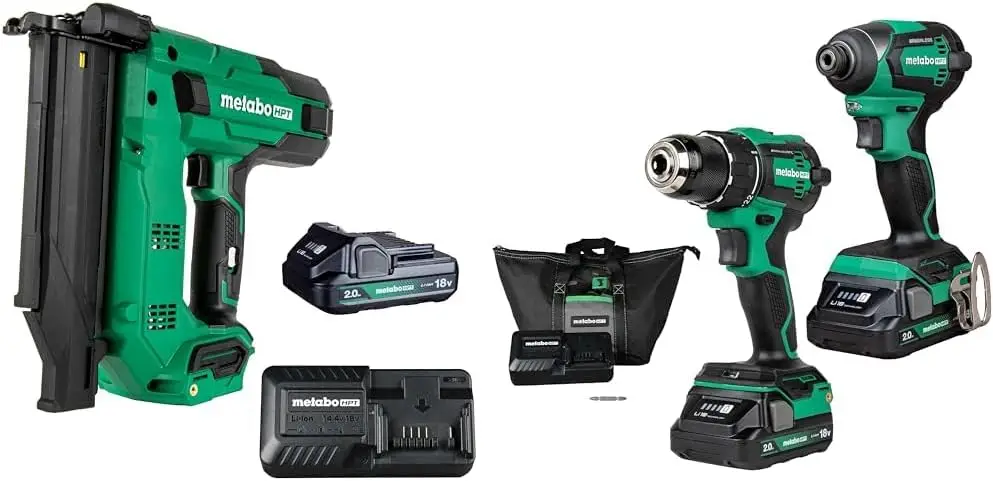 

Комплект MultiVolt 18В ™ Компактный аккумуляторный гвоздезабивной набор 18Ga, NT1850DG + MultiVolt 18 В ™ Аккумуляторная бесщеточная дрель и импульсная дрель