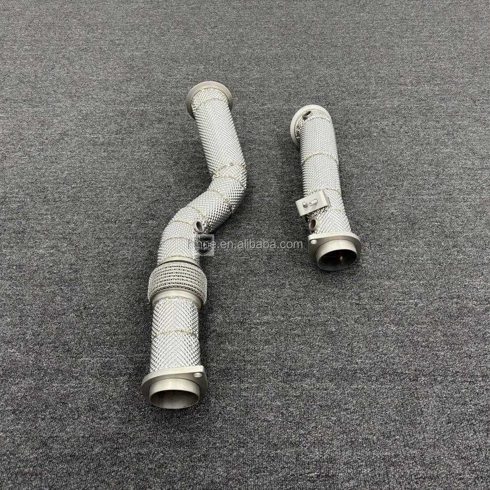 Vortex Edelstahl Spiegelpoliertes Wärmeisoliertes Hochdurchsatz-Katalysator-Downpipe für M3 G80 M4 G82 S58 3.0T 2021-2026 – Detail 5