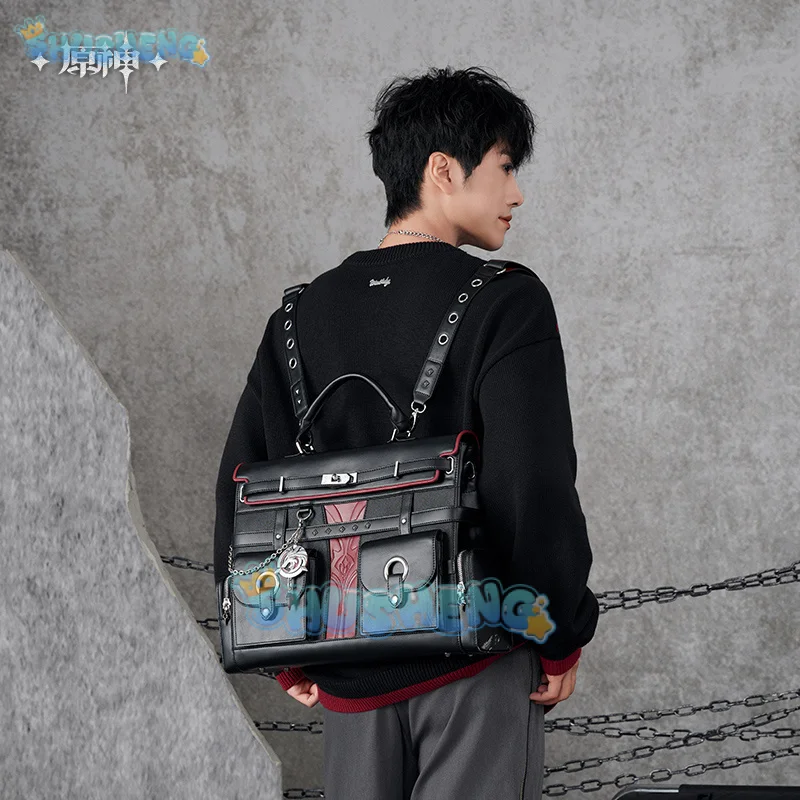 Genshin Impact Wriothesley Tema Cosplay Seri Kesan Ransel Festival Pesta Halloween untuk Wanita Pria