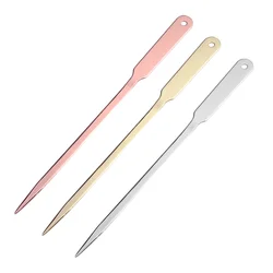 3pcs Letter Openers Portable Stainless Steel Hand Letter Envelope Lightweight Metal Envelope Slitter (Random Color)