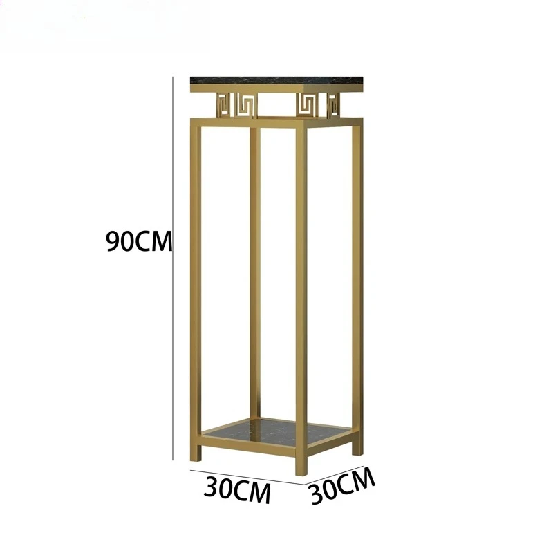 Light luxury living room marble flower stand simple floor-to-ceiling TV cabinet ornament frame indoor balcony decorative frame