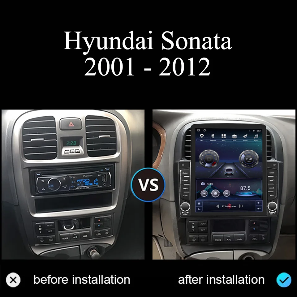 Android 14.0 8G+128GB Car Auto Radio Multimedia DVD Video Player GPS Navi HU For Hyundai Sonata 2001 2002 2004 2006 2008 2012