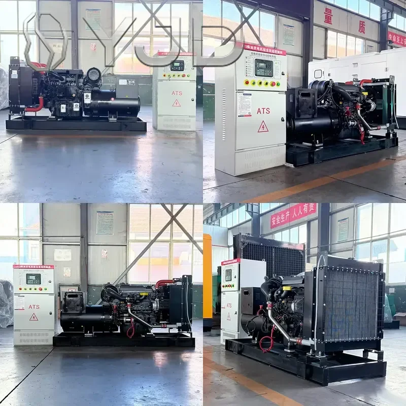 High Quality Open-Frame Generator 100kw Rated Power Automatic Remote Start 3-Phase Generator Sets Range