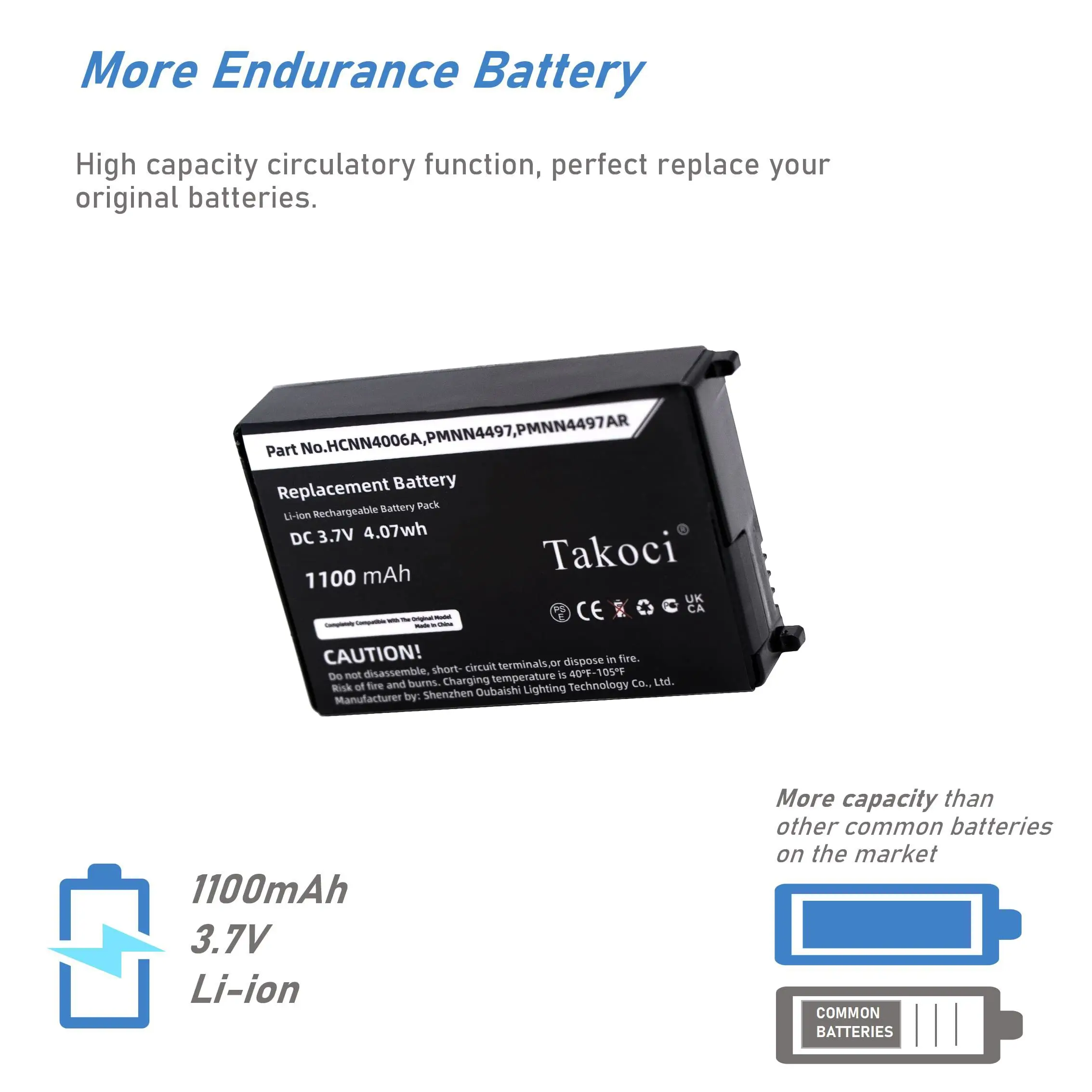 Replacement Battery for Motorola  CLS1000, CLS1100, CLS1110, CLS1114, CLS1410, CLS1415, CLS1450, CLS1450CB, CLS1450CH, VL120