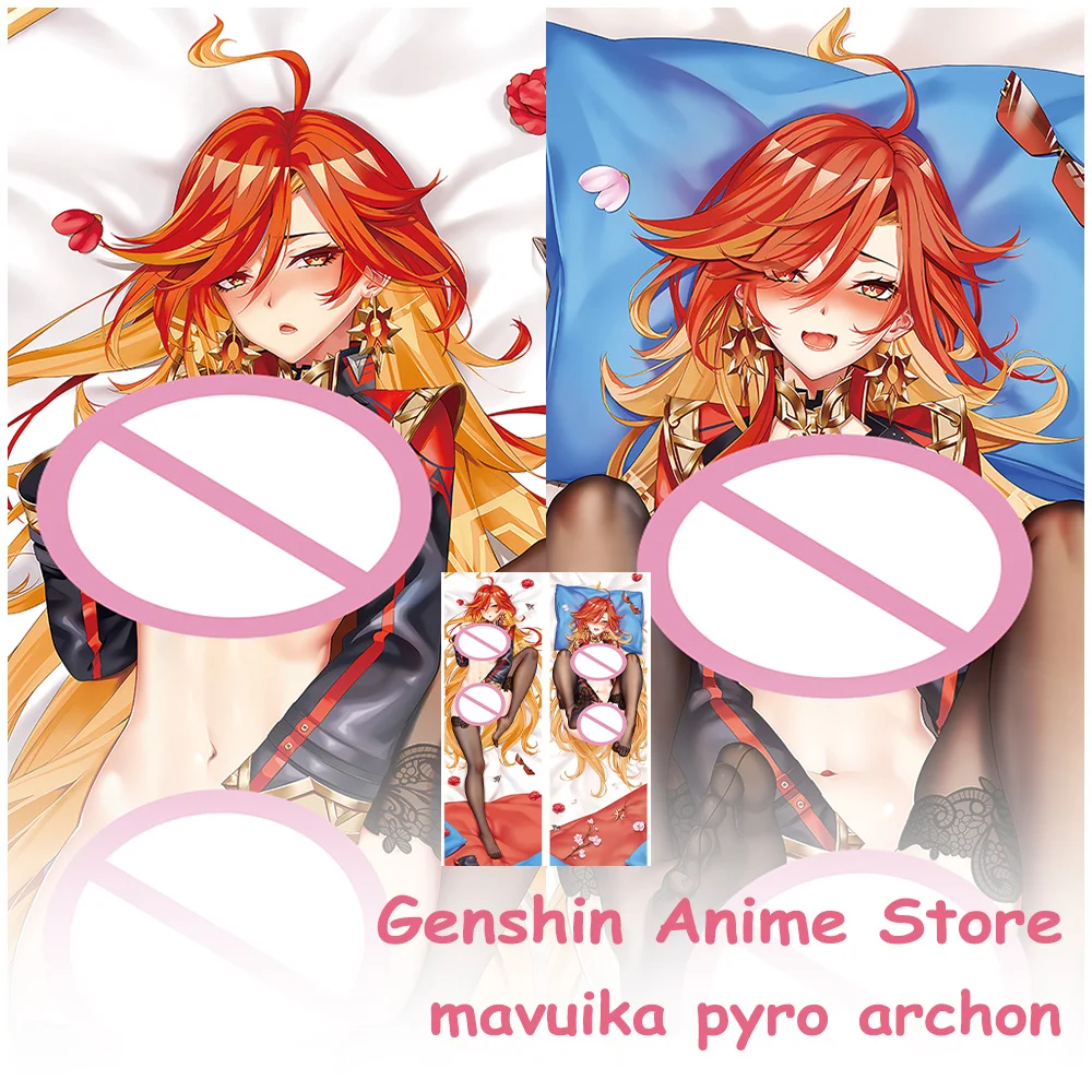

Dakimakura Anime Genshin Mavuika Pyro Archon Pillowcase Otaku Cushion Covers Sleeping Pillowcases Hugging Body Cosplay Props