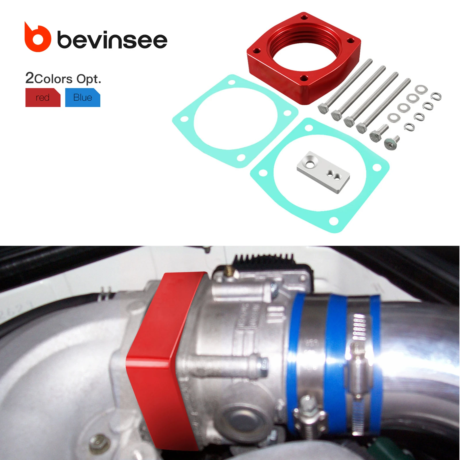 

For VQ35DE Engine Throttle Body Spacer for Nissan 350Z/Altima/Maxima/Quest 3.5L V6, for Infiniti I35/G35/FX35/M35/QX4 3.5L V6