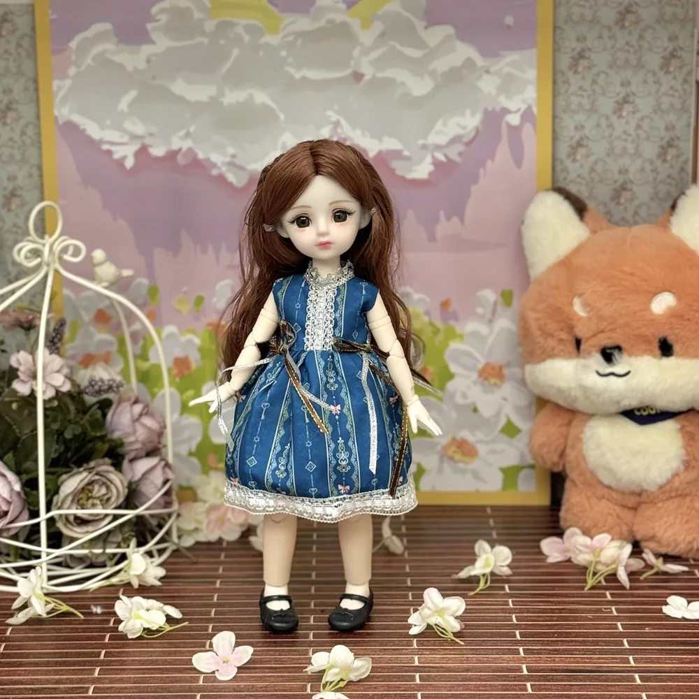 

1/6 SD 30cm with Clothes Attractive Eyes with Wig Make Up Princess Dress Up Elegant Ball Jointed Princess Makeup Ball Joint