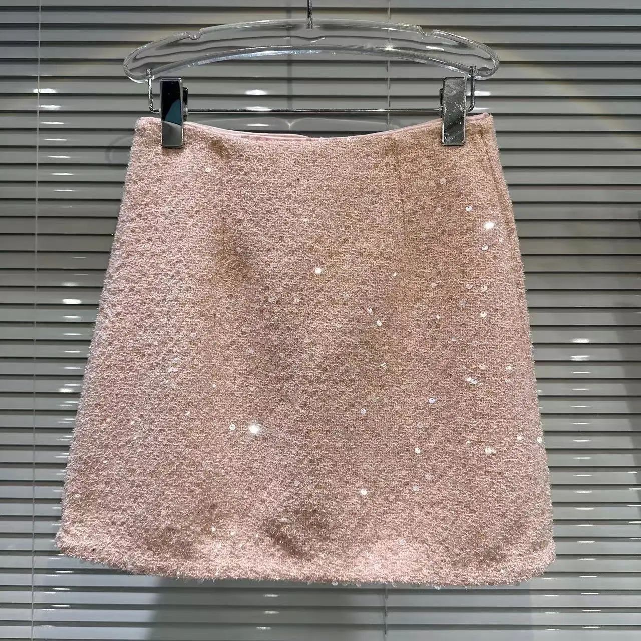 

Блестящая юбка с пайетками для женщин, уличная юбка со средней талией, H-образные осенние новые поступления, модные женские юбки