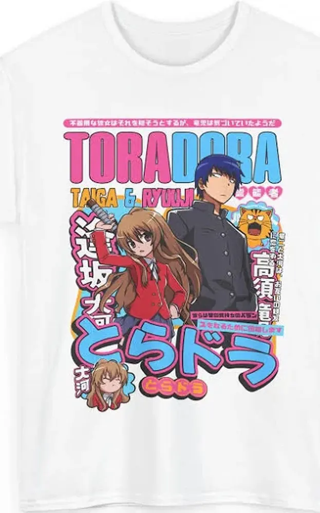 

p65 anime cartoon Toradora!fans TEE T-shirts for both men and women clothes 2025 new Graphic Streetwear 100% Cotton