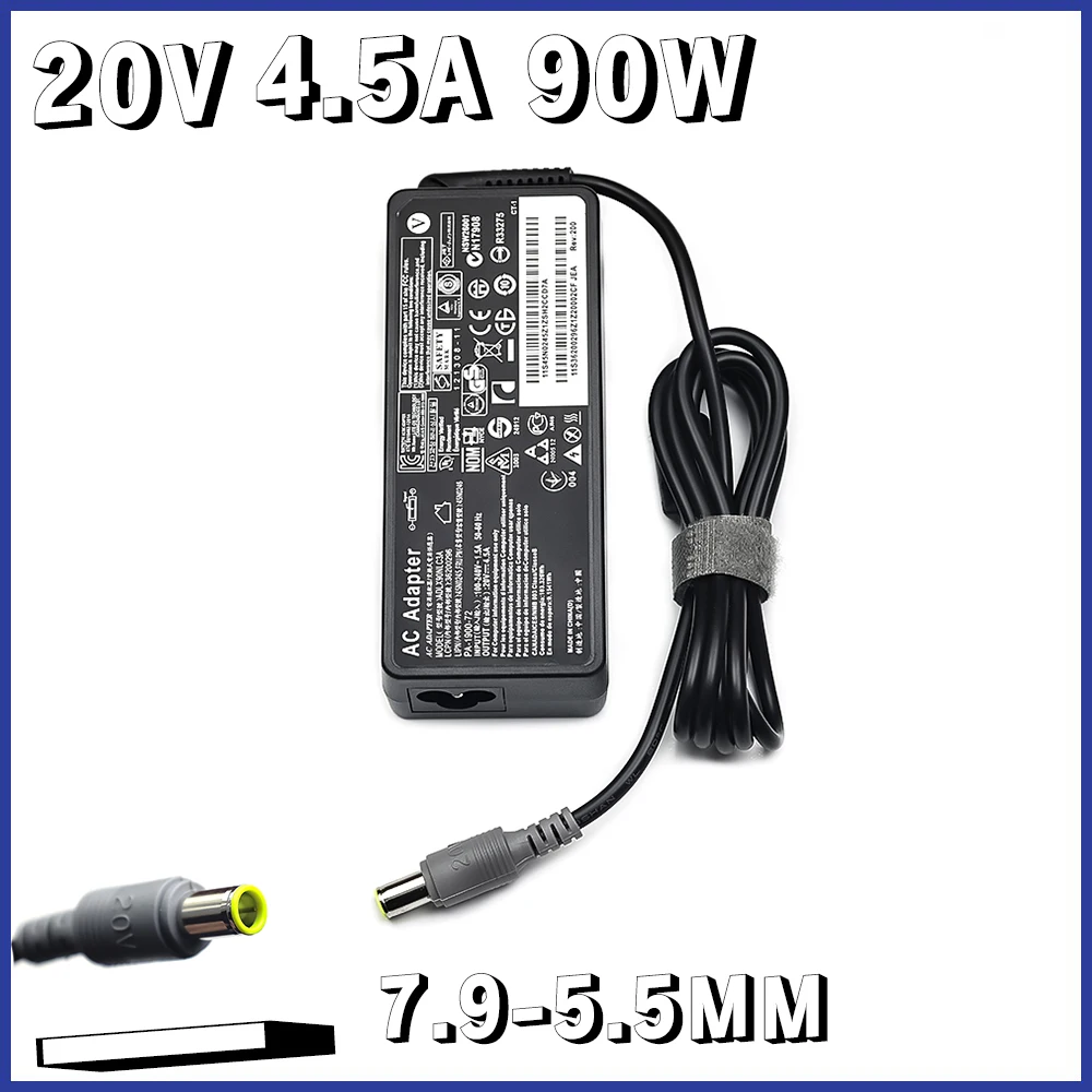 

20 В, 4,5 А, 90 Вт, 7,9*5,5 мм, 8 брошюр, адаптер переменного и постоянного тока, портативная заливка для Lenovo X6 X200 X300 T6 T60 R6 Z6 3000 C100 E125