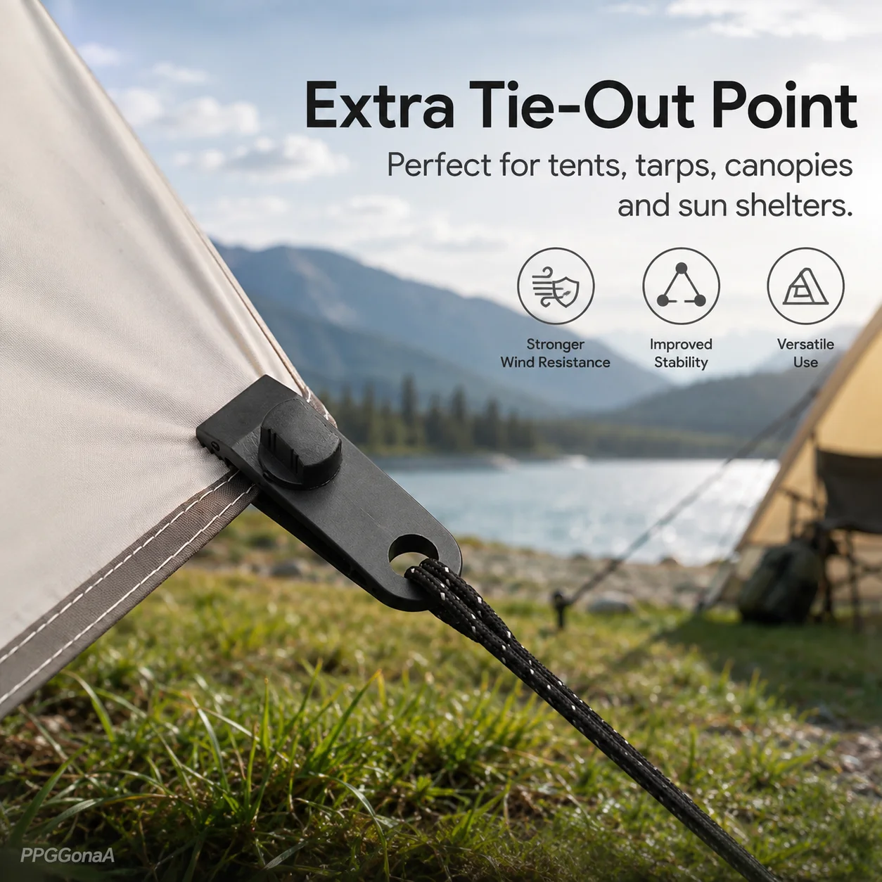 For Outdoor Camping Tent Clip Outdoor Tarpaulin Clip Camping Tents Awning Wind Rope Clamp Crocodile Mouth Nylon Fastening Clamp