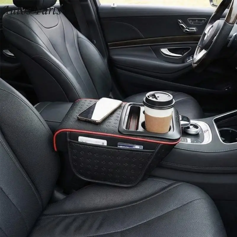 57BA Soft Leather Car Console Cover Including Thick Padding & Easy Clean Designing
