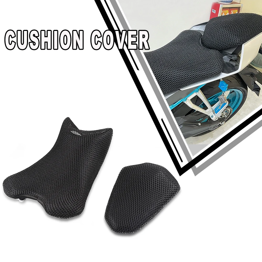 

For CFMOTO 250SR MY22 300SR 450 SR 250NK Motorcycle Rear Seat Hump Cushion Cover Net 3D Mesh Protector Insulation Cushion Cover