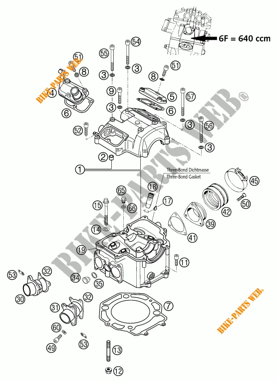 Cylinder pad 101 mm is suitable for the 625/640 LC4 / DUKE/ENDURO/ADVENTURE/SUPERMOTO