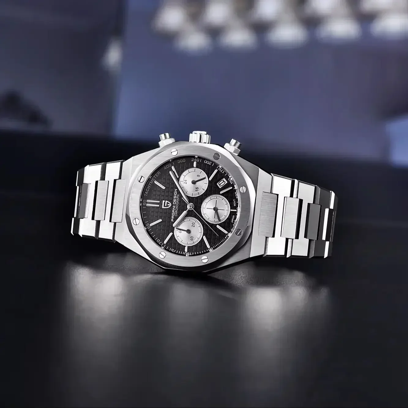 Pagani Design 2026 New Men\'S Quartz Watch 40mm Sapphire Vk63 Stainless Steel Waterproof 20bar Luminous C3 Sports Chronograph