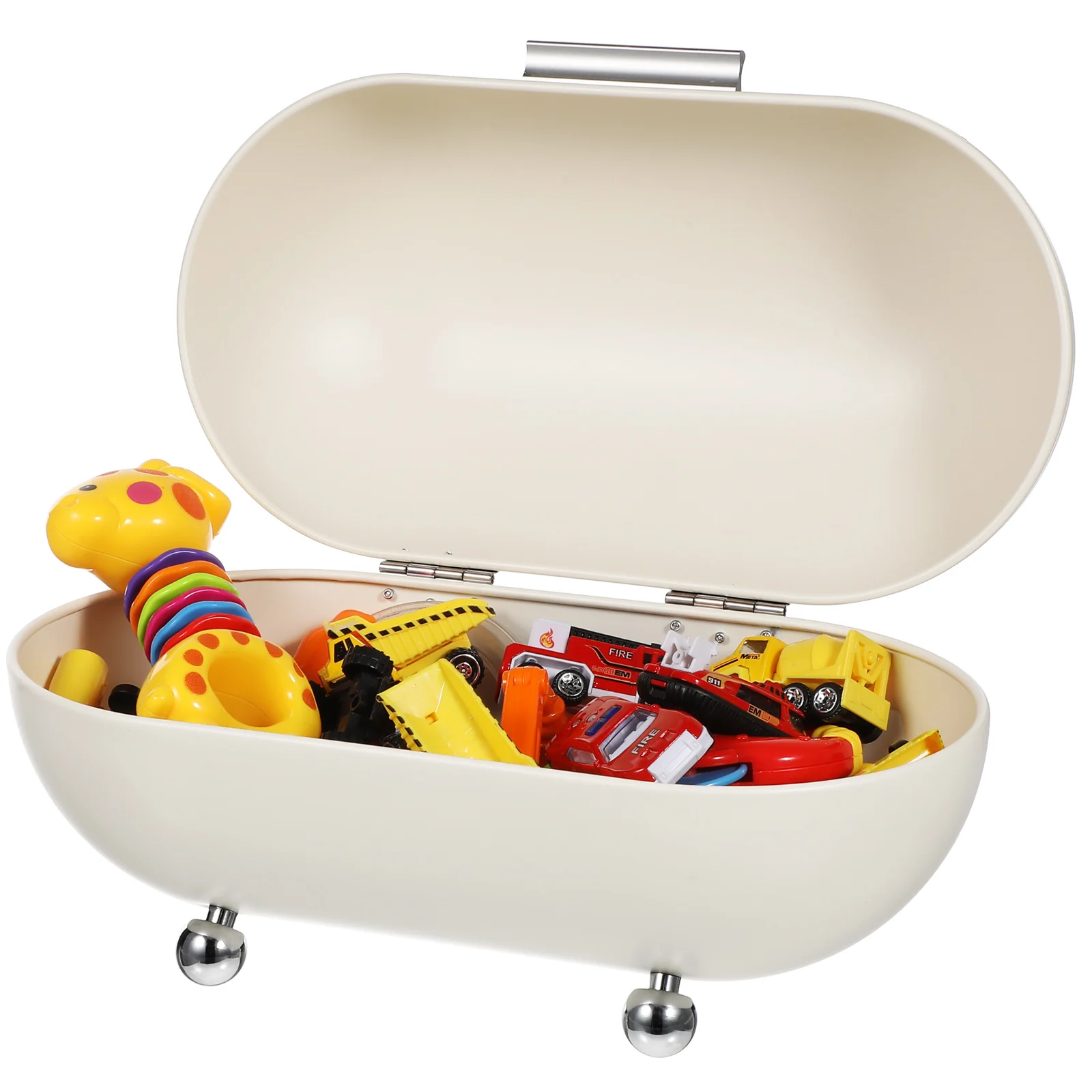 

Desktop Storage Box Bread Food ganizer Containers Dispenser Keeper Iron Bin Kitchen Milk White Retro Style Practical