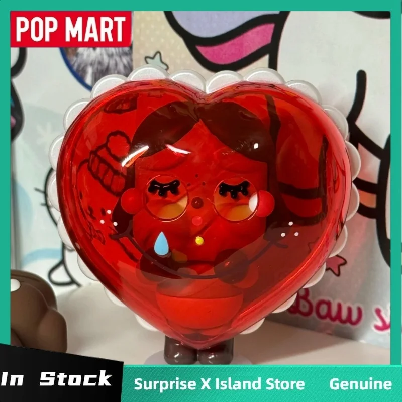 حقيقي Popmart البكاء الطفل Crybaby الحب دموع الله سلسلة صندوق أعمى بولي كلوريد الفينيل الشكل مكتب الديكور جمع عيد ميلاد هدية الكريسماس