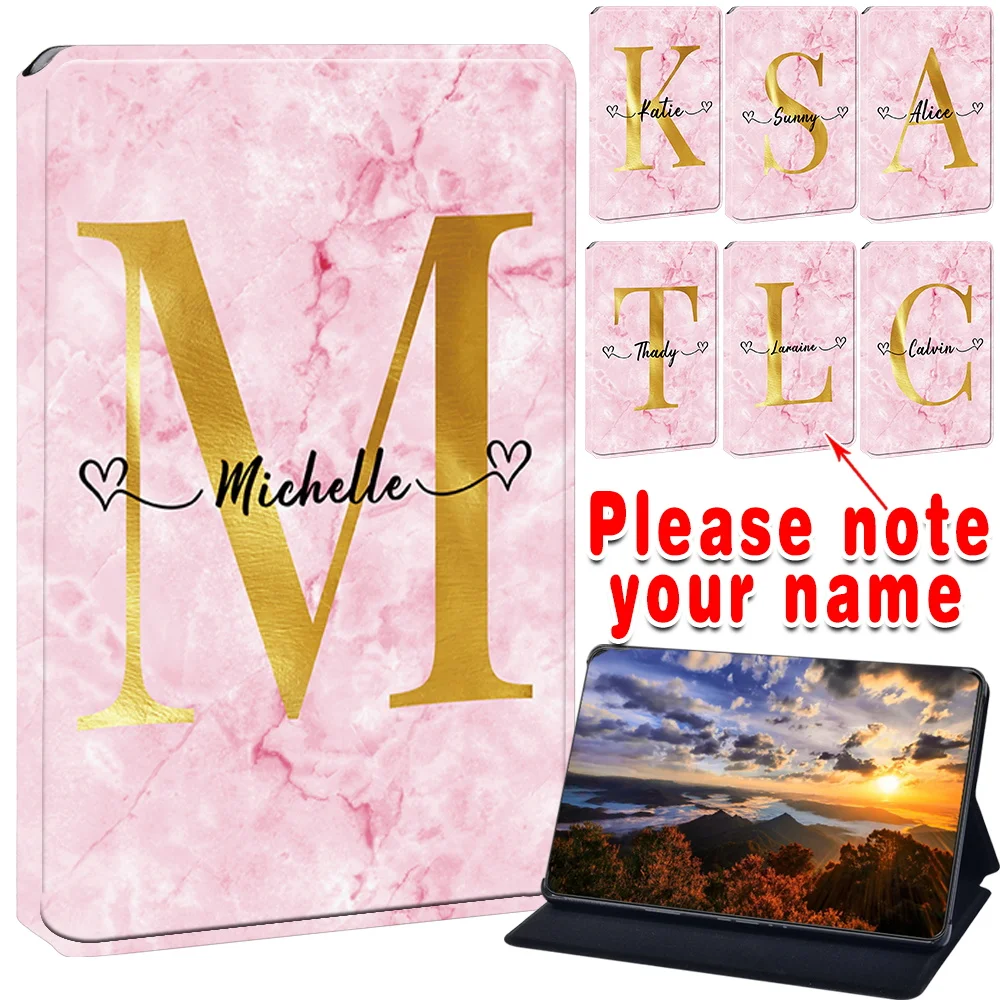 

Customized Name Case For Amazon Fire HD 8/8 plus (10th gen 2020) Fire HD 8/8 plus (12th gen 2022 )Tablet Stand Lether Cover Case