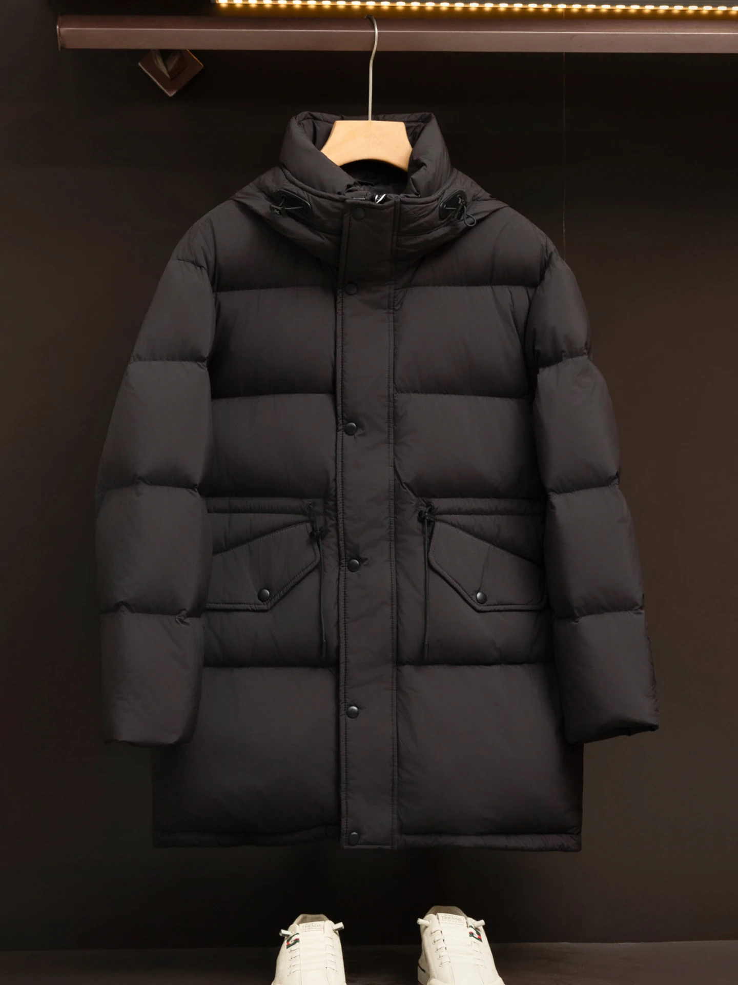 

Thiened High Fill down Winter White Du down Jaet Men's Warm 25 Years Outerwear Mid-Length Thiened Hooded Winter Clothes