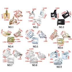 10 Pieces Car CD Player Radio Panel Snap Retainer Clips Metal Buckle Fastener for Instrument Panel