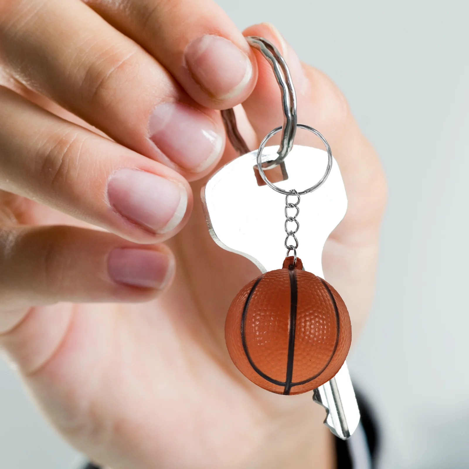 

12 Pcs Basketball Keychain Backpack Keychains Mini Pendant Rings Resin Ornament Miss