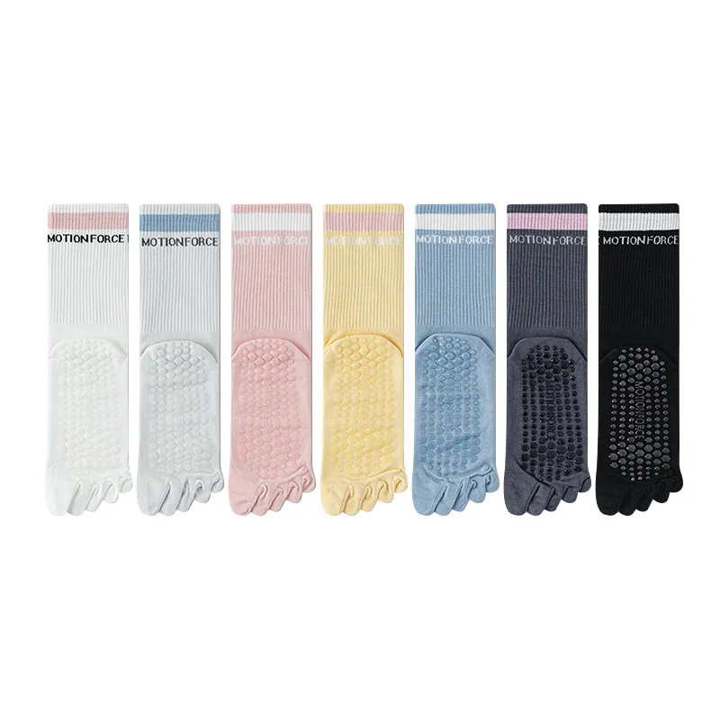 

Summer Women Yoga Fitness Five-finger Yoga Mid-calf Socks Comfortable Sweat Absorbing Running Jump Rope Pilates Workout