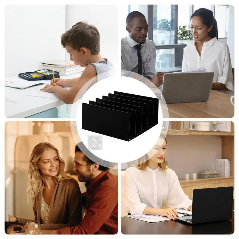 แฟ้มออแกไนเซอร์สําหรับโต๊ะ Anti-SLIP แนวตั้ง Layered Desktop ผู้ถือแฟ้มอเนกประสงค์ฉัตรองค์กรสําหรับ Home Study Room