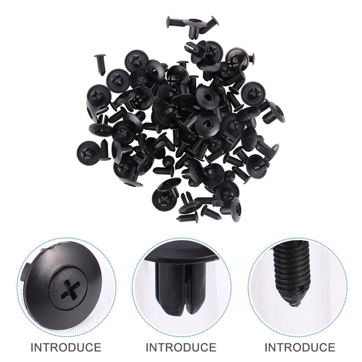 

50pcs Plastic Rivets For Car Fixation Fixator Auto Fasteners Strong Solid Fixation Accessories Automotive Clips Durable Easy