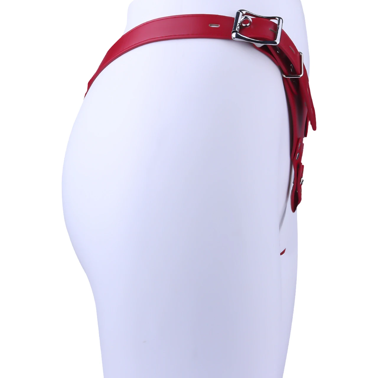 SXM PU Leather Chastity Belt For Metal Penis Lock Cage Auxiliary Harness Belt Underwear Sex Toys Chastity Accessories For Men 5