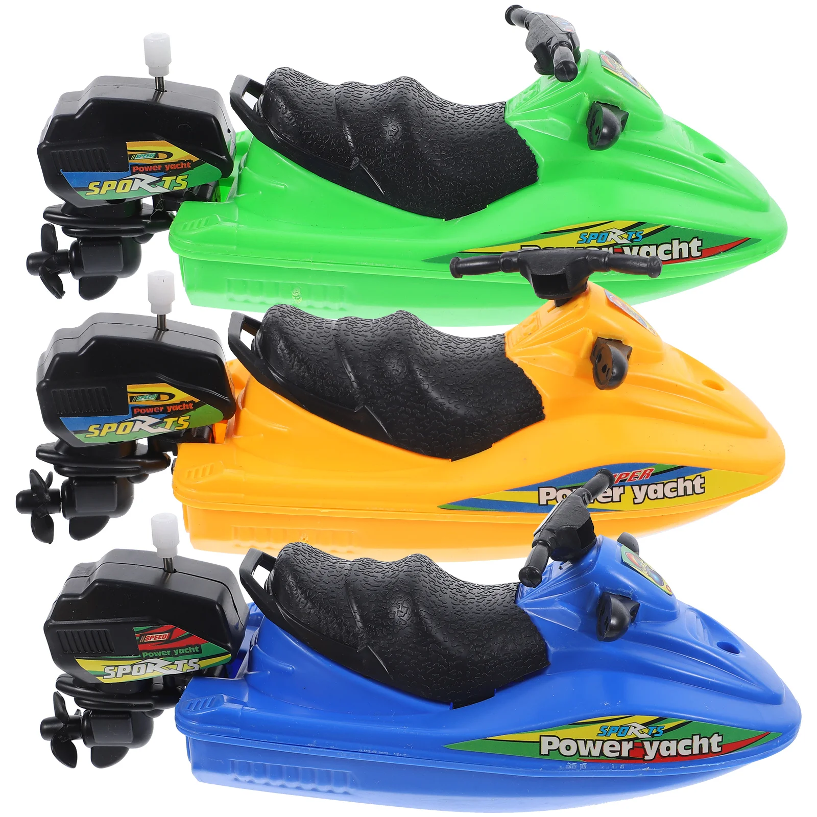 

3 Pcs Speed Boat Toy Floating Boats Motor Children’s Toys Motorboat Water Wind up