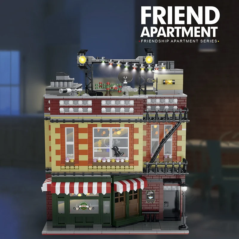 

Конструктор JIESTAR Creative 89106, 4335 деталей, Модульный дом-конструктор Central Perk из серии Friends, модель IDEAS 10292