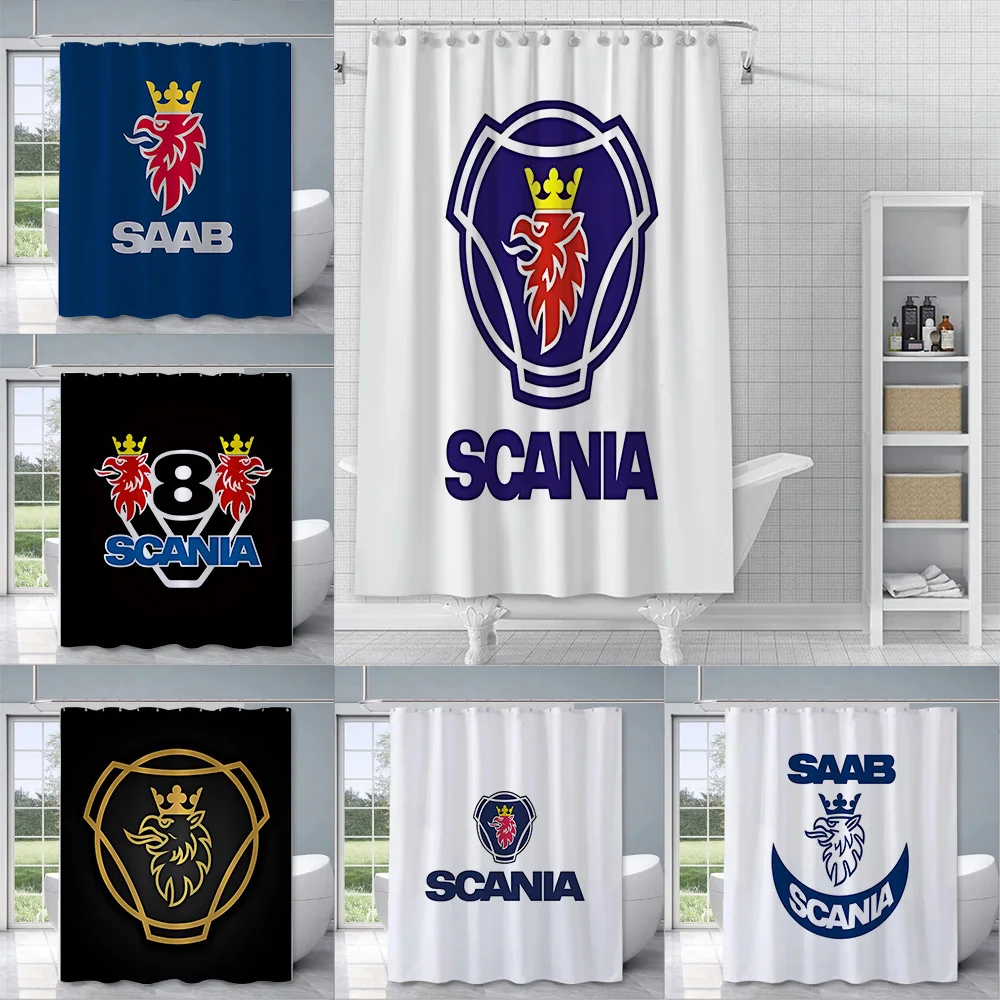 Shower Curtain S-ScaniaS Waterproof Polyester Fabric Paint Colorful Bath Curtains Home Bathroom Decor Curtain With Hook