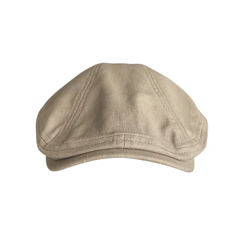 Imagen 2 del producto Gorra de lino para primavera y verano, boina transpirable blanca, gris y amarilla, sombrero Retro literario para hombre y mujer, sombreros de Inglaterra, sombreros para hombre 47