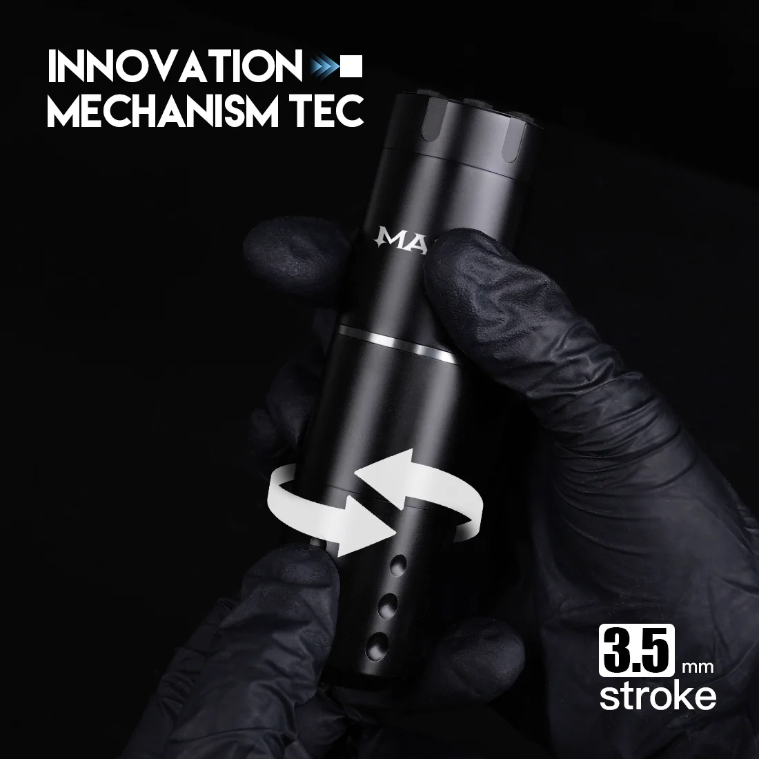 A1 Permanent Tattoo Machine Pen with 3.5mm Stroke Lithium Battery 1700mAh