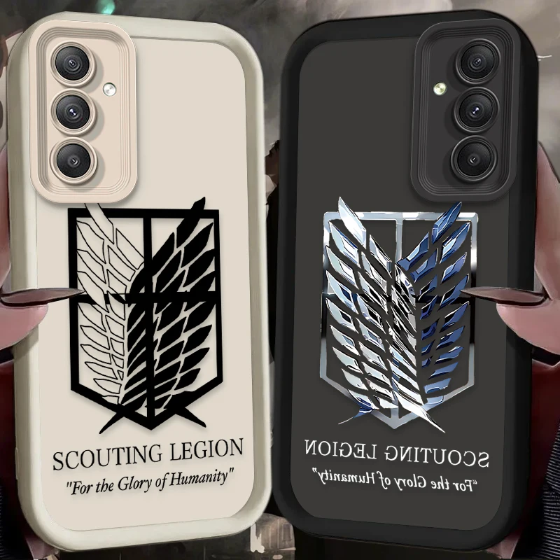 Attack On Titan Anime Phone Case for Samsung Galaxy S24 S25 S23 Ultra S22 S21 Plus FE 5G A34 A54 A14 A73 A53 A33 5G Back Cover