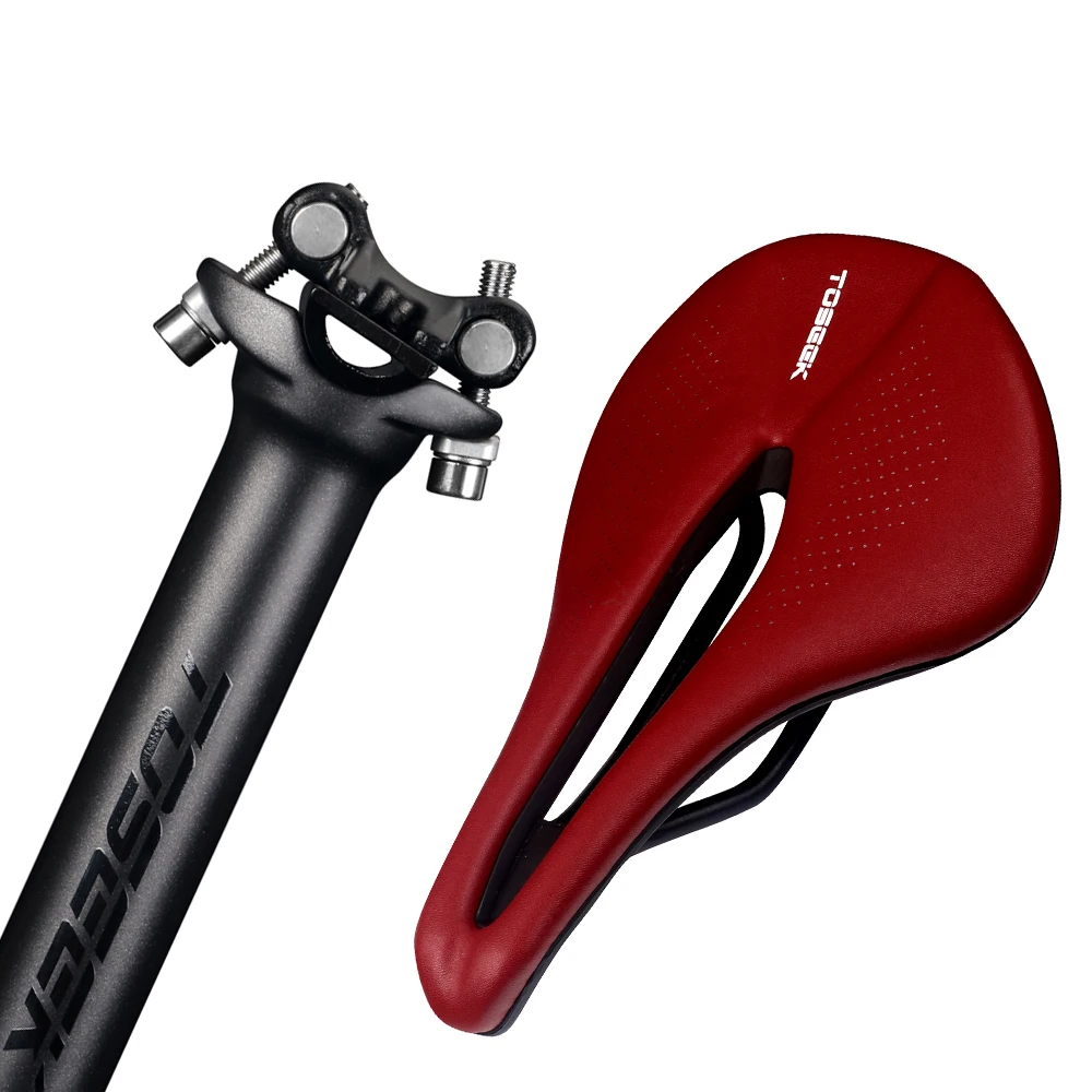 Black Sepeda Bicycle Carbon Seatpost 280/330/380mm Mtb Saddle Breathable Bike Seat Post Spare Parts for Mountainbike 29 Inch