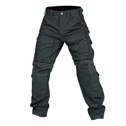 2024 Tactical Pants Men Multi-Pocket Outdoor Cargo Pants Combat Trousers Men's Wear-Resistant Hiking Work Trousers Male
