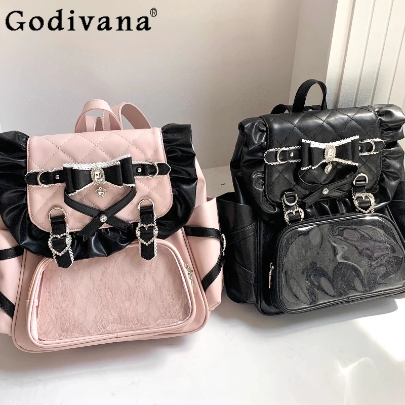 

Original Subculture Girls Sweet Cool Backpack 2025 New Student Y2K Large Capacity School Bag Japanese Lolita Kawaii Itabag